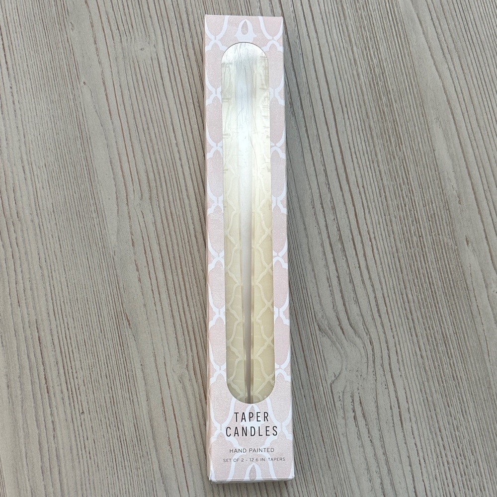Anthropologie Cream Taper Candles